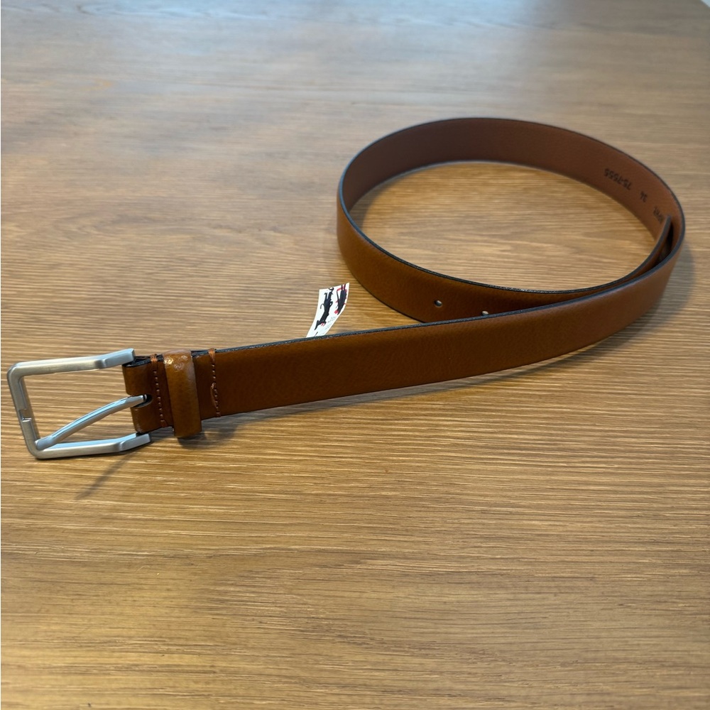 Men's Brown Leather Belt - Size 34